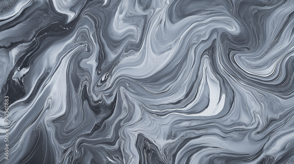 Obraz premium Monochromatic gray marbled paper background