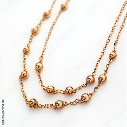 Wallpaper Mural Elegantly crafted gold necklace with intricate bead details, perfect for adding a touch of sophistication to any outfit. Torontodigital.ca