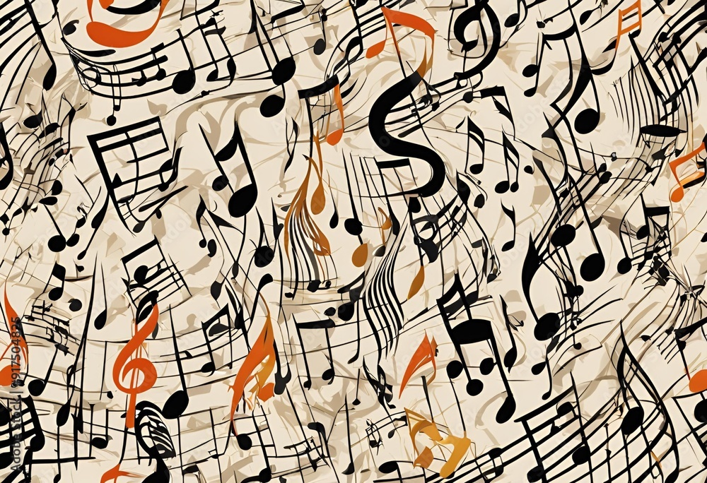 Obraz premium 音符のような幾何学模様の背景テクスチャー