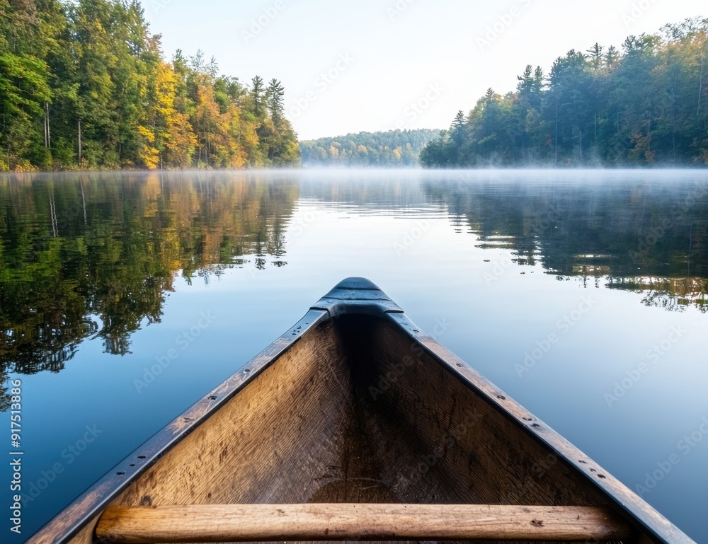 Peaceful morning on a tranquil lake Peaceful morning on a tranquil lake