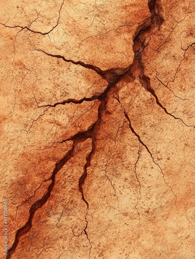 Fototapeta premium Intricate patterns of cracked earth
