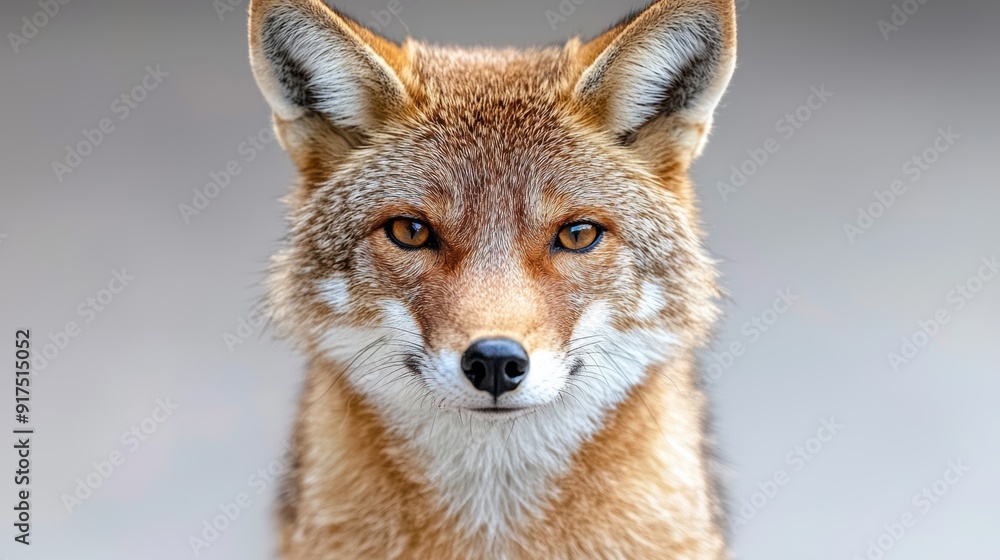 Fototapeta premium close-up portrait of a curious red fox