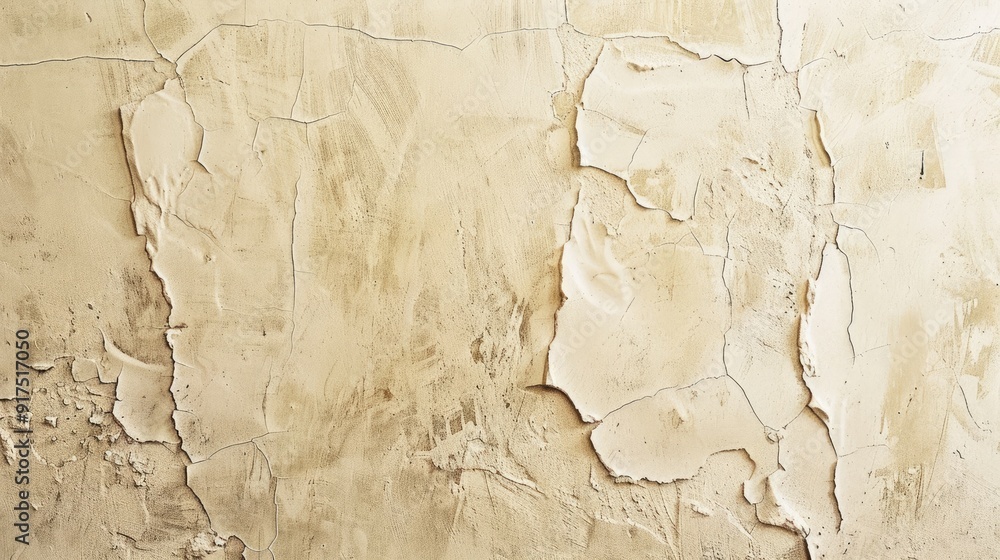 Fototapeta premium Cream Colored Cement Wall Texture for Product Showcase and Web Design