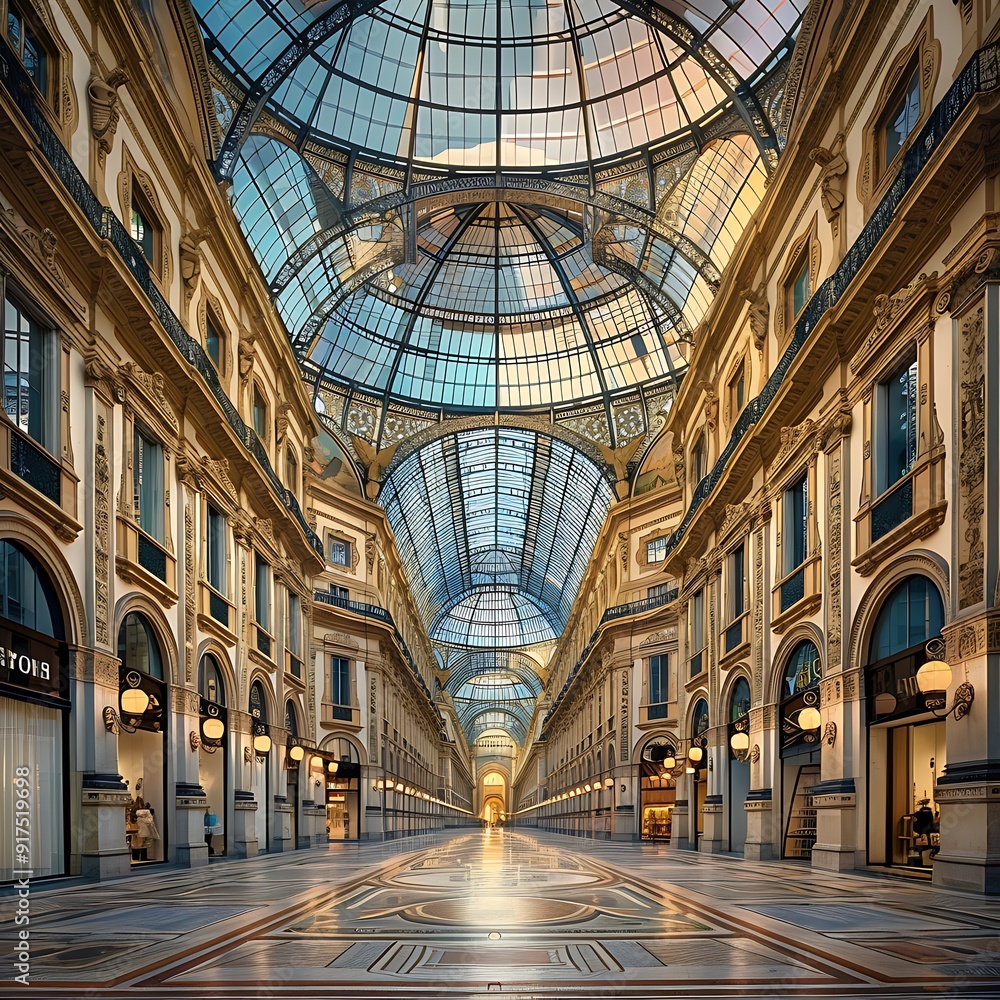 Fototapeta premium The Galleria Vittorio Emanuele II is a shopping mall in Milan, Italy.