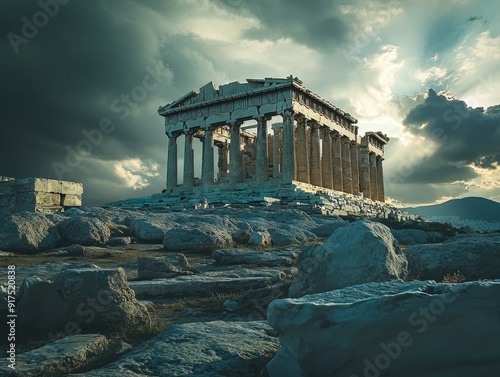 Parthenon at acropolis, athens   captivating photography shot of iconic greek landmark