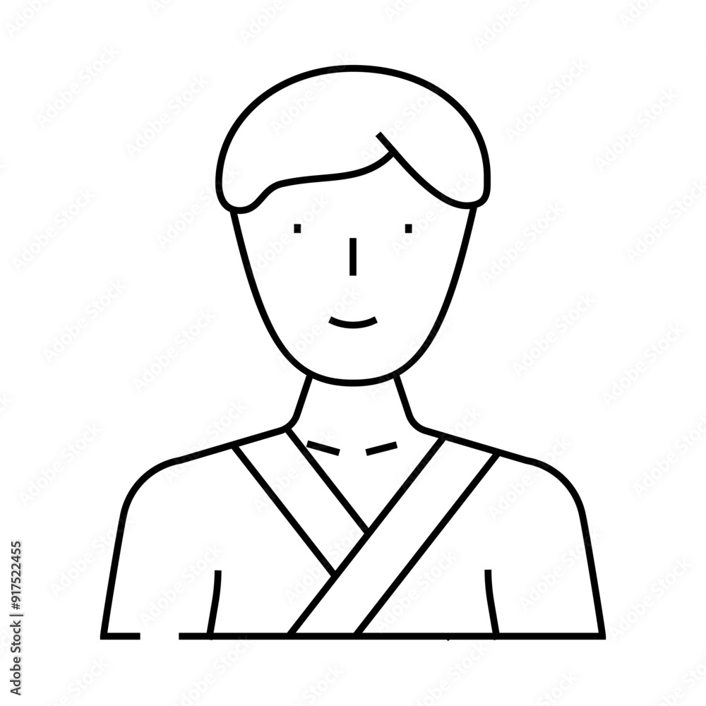 judo, sambo or karate sportsman line icon vector. judo, sambo or karate sportsman sign. isolated contour symbol black illustration judo, sambo or karate sportsman line icon vector. judo, sambo or karate sportsman sign. isolated contour symbol black illustration