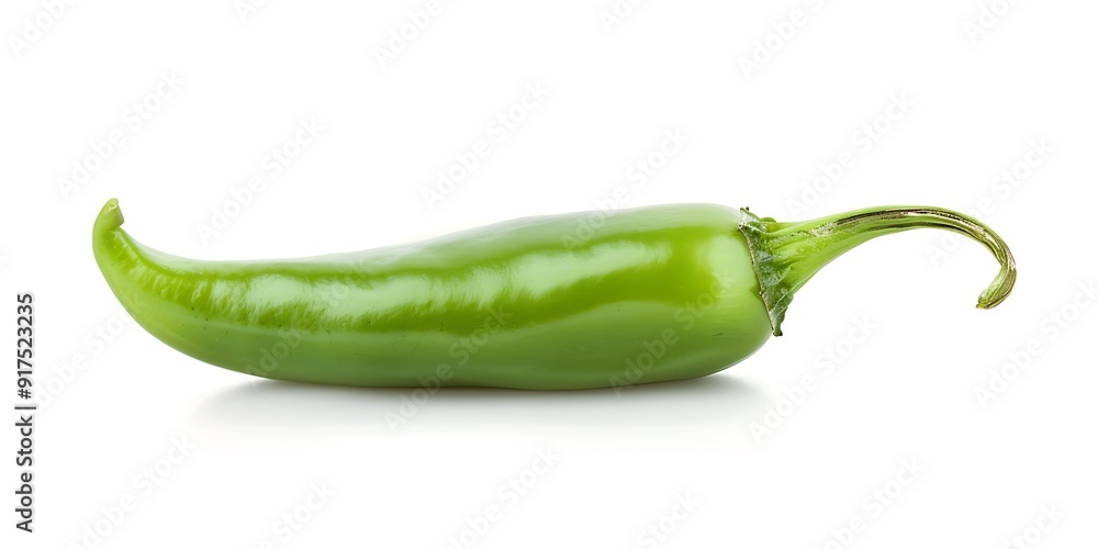 Green chili pepper isolated on white background. Green chili pepper isolated on white background.