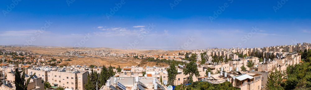 Fototapeta premium Jerusalem Pisgat Zeev settlement and neighborhood in East Jerusalem.