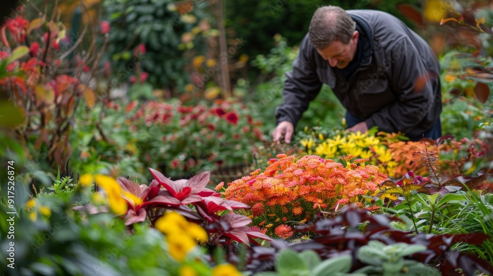 Close-up of Gardener Planting Colorful Flowers in Garden Soil Close-up of Gardener Planting Colorful Flowers in Garden Soil