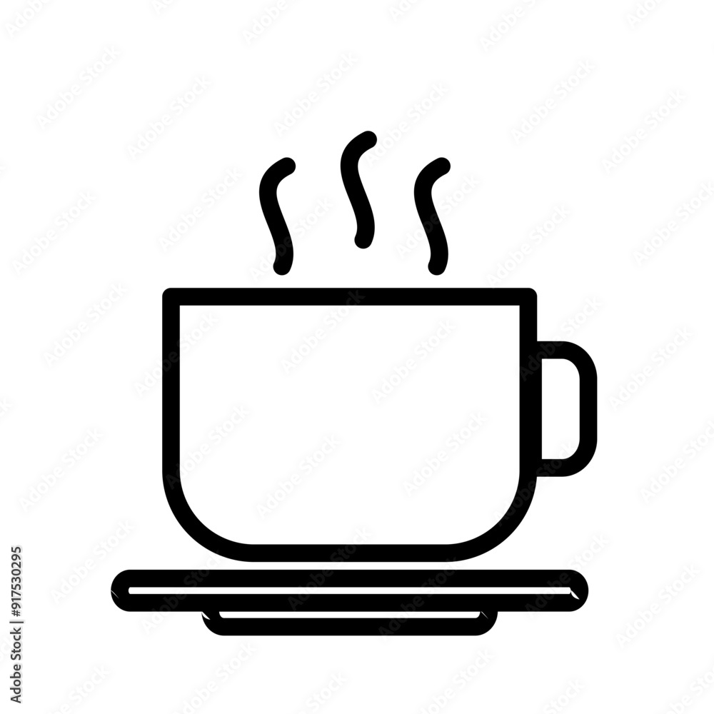 Steaming Coffee Cup Icon Steaming Coffee Cup Icon