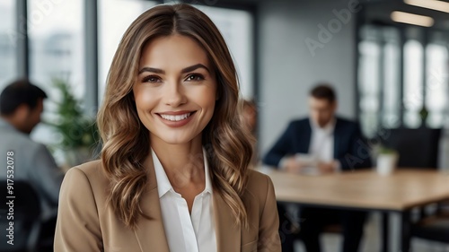 Smiling Creative Business Woman Displaying Confidence and Innovation in a Professional Work Environment, Exemplifying Modern Leadership and Entrepreneurial Spirit Free Download Smiling Creative Business Woman Displaying Confidence and Innovation in a Professional Work Environment, Exemplifying Modern Leadership and Entrepreneurial Spirit - GFXLoad