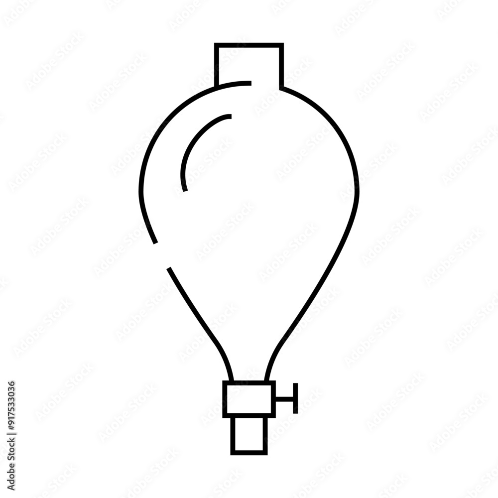 dividing funnel lab tool line icon vector. dividing funnel lab tool sign. isolated contour symbol black illustration dividing funnel lab tool line icon vector. dividing funnel lab tool sign. isolated contour symbol black illustration