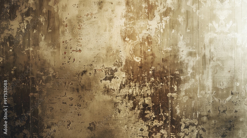 Fototapeta premium Aged wallpaper on the wall for texture or backdrop.