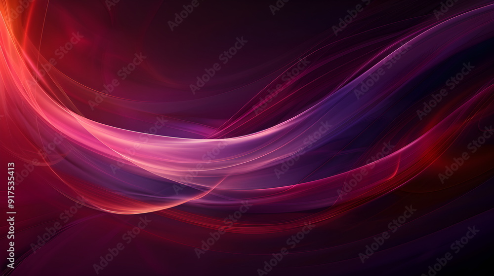 Abstract waves in iridescent dark purple shades, in futuristic holographic colors. Iridescent shapes, holographic texture. Banner background with space for text Abstract waves in iridescent dark purple shades, in futuristic holographic colors. Iridescent shapes, holographic texture. Banner background with space for text