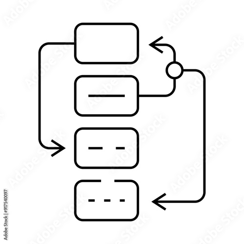 algorithm planning line icon vector. algorithm planning sign. isolated contour symbol black illustration