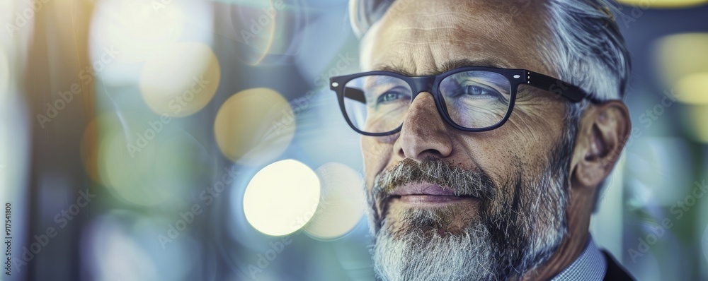 Thoughtful Man with Glasses Thoughtful Man with Glasses