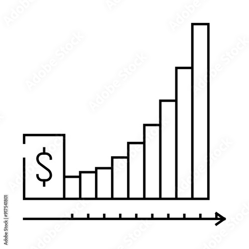 deposit financial planning line icon vector. deposit financial planning sign. isolated contour symbol black illustration