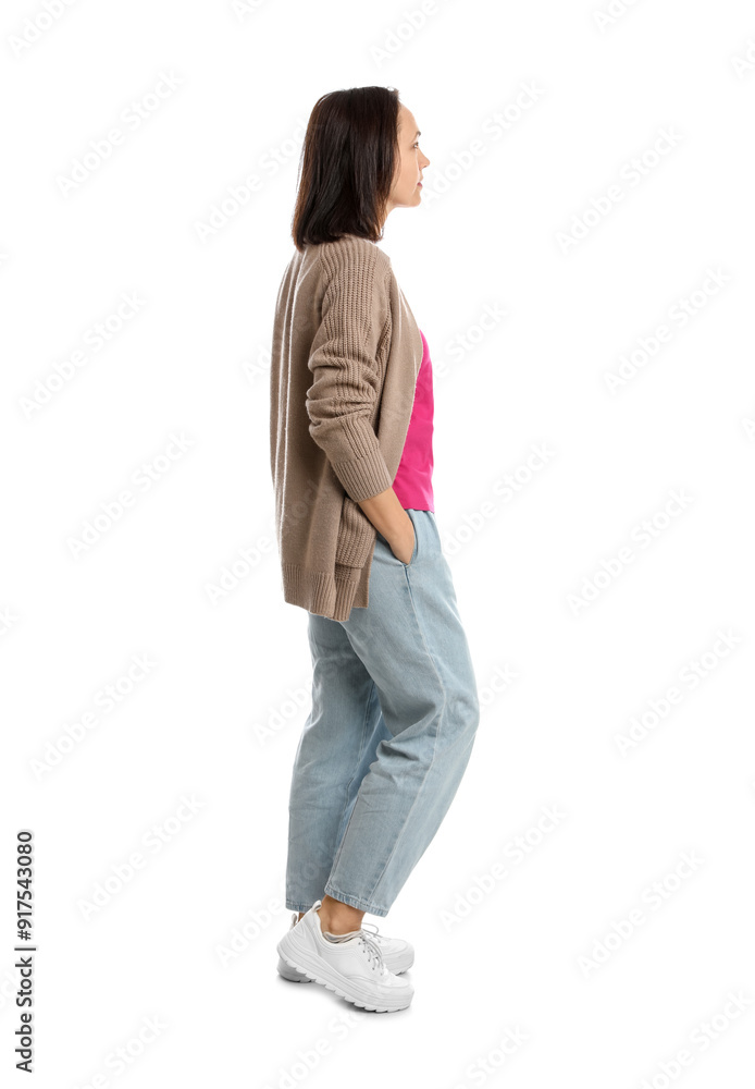 © New Africa - Mature woman in casual clothes on white background © New Africa - Mature woman in casual clothes on white background