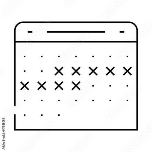 calendar planning line icon vector. calendar planning sign. isolated contour symbol black illustration