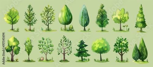 Collection of Green Trees