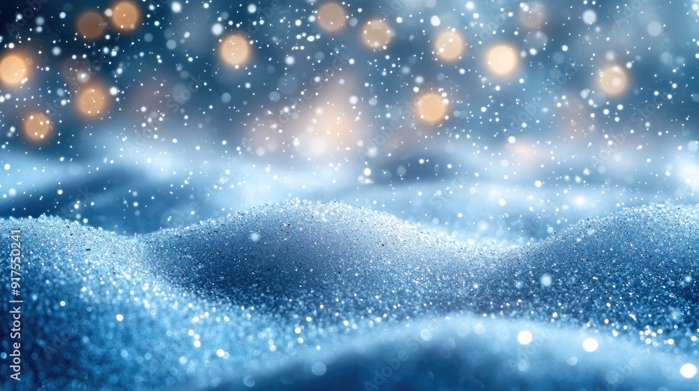 Silver and blue sparkling background with cool tones and icy light effects, creating a wintery and magical atmosphere Silver and blue sparkling background with cool tones and icy light effects, creating a wintery and magical atmosphere