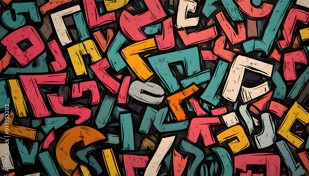 Used Print Letters as an Abstract Background Illustration Used Print Letters as an Abstract Background Illustration