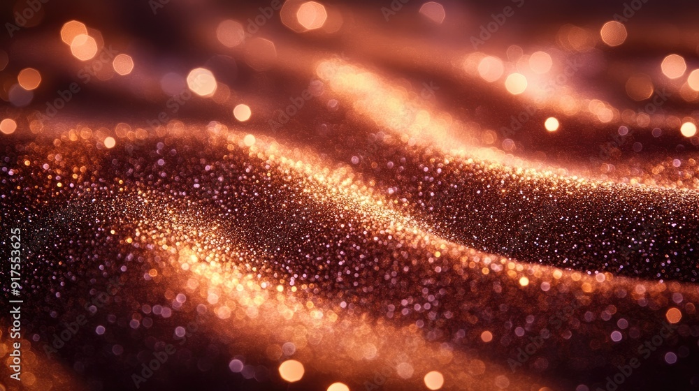 Rose gold glittering background with tiny particles catching the light, creating a trendy and modern aesthetic Rose gold glittering background with tiny particles catching the light, creating a trendy and modern aesthetic