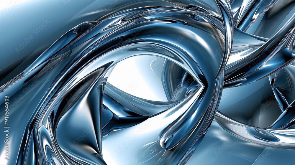 Abstract 3D Reflections: Reflective 3D abstract forms with dynamic light and shadow effects, with copy space Abstract 3D Reflections: Reflective 3D abstract forms with dynamic light and shadow effects, with copy space