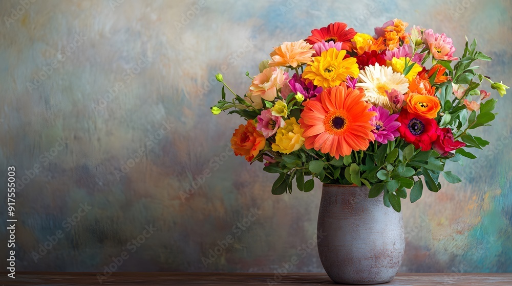 custom made wallpaper toronto digital55. A vibrant and colorful bouquet of fresh flowers in a simple vase