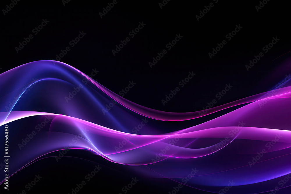 Flowing Waves of Purple Light Dancing Gracefully Across the Dark Canvas of Night Flowing Waves of Purple Light Dancing Gracefully Across the Dark Canvas of Night