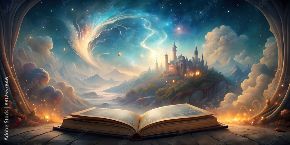 Obraz premium magic book of the world