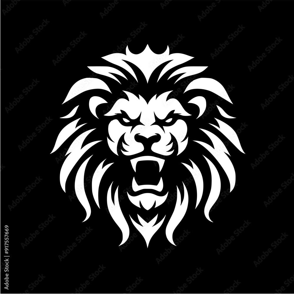 Obraz premium lion head vector