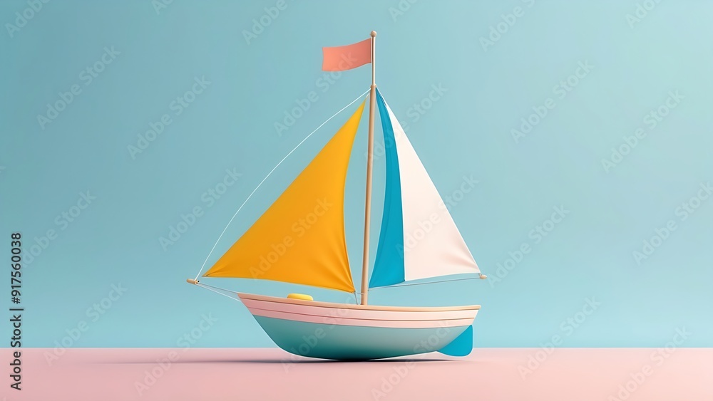 Sailboat on serene blue water with fluffy white clouds against a sunny sky. Perfect for travel, vacation, relaxation concepts. Sailboat on serene blue water with fluffy white clouds against a sunny sky. Perfect for travel, vacation, relaxation concepts.