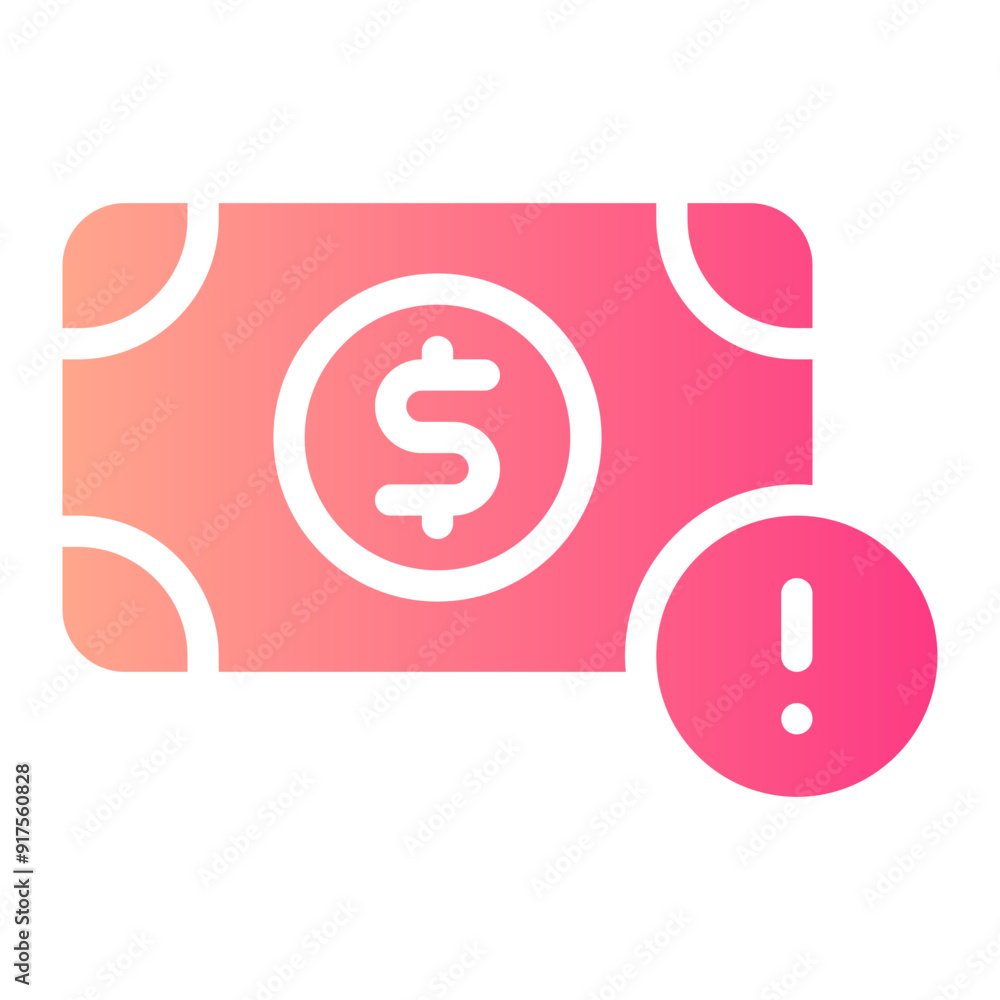 Fototapeta premium bankruptcy gradient icon