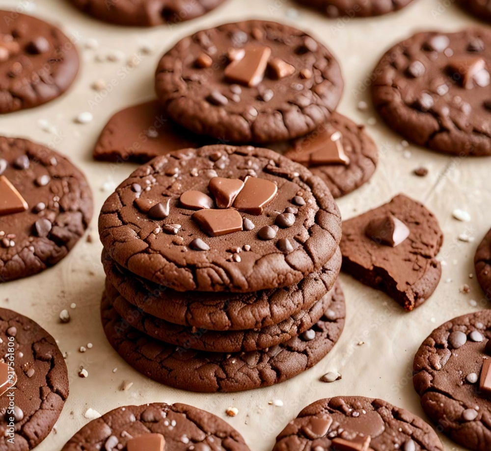 Decorated chocolate cookies Decorated chocolate cookies