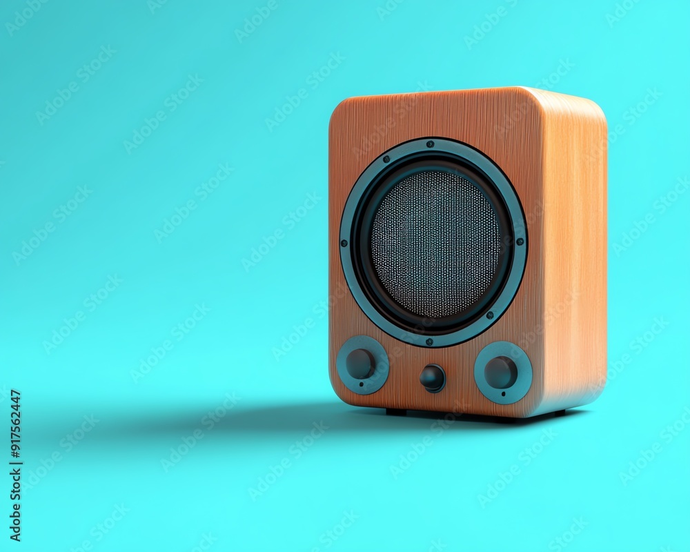 Bluetooth speaker with noise cancellation, clear and crisp sound, flat design illustration Bluetooth speaker with noise cancellation, clear and crisp sound, flat design illustration