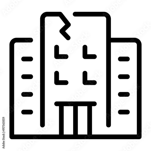 disruption line icon