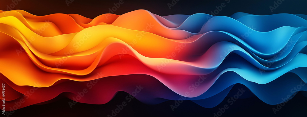 Fluid gradient wave with vibrant orange and blue tones, abstract curves for modern digital backgrounds. Fluid gradient wave with vibrant orange and blue tones, abstract curves for modern digital backgrounds.
