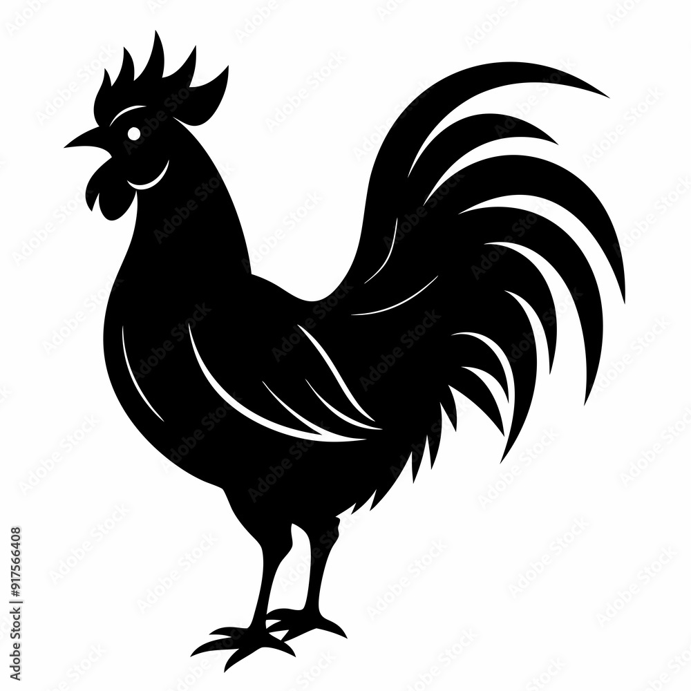 Rooster isolated on white background, Rooster vector illustration, bird on a branch vector art, chicken silhouette, bird vector icon, chickens on a branch line art, eps Rooster isolated on white background, Rooster vector illustration, bird on a branch vector art, chicken silhouette, bird vector icon, chickens on a branch line art, eps