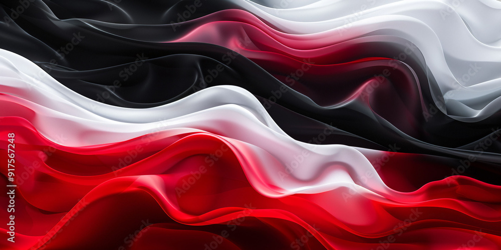 White, red and black abstract wavy background White, red and black abstract wavy background