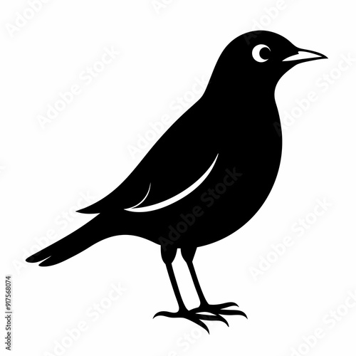 lark isolated on white background, lark vector illustration, bird on a branch vector art, lark silhouette, bird vector icon, Ducks on a branch line art, eps
