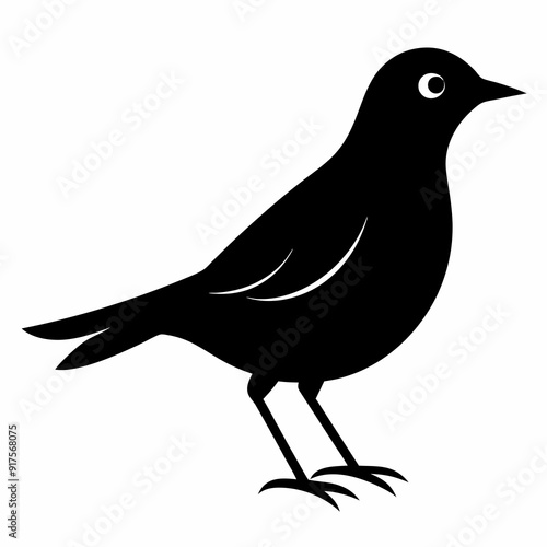 lark isolated on white background, lark vector illustration, bird on a branch vector art, lark silhouette, bird vector icon, Ducks on a branch line art, eps
