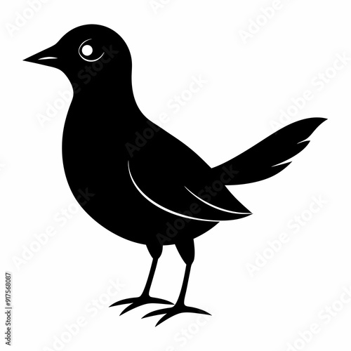 lark isolated on white background, lark vector illustration, bird on a branch vector art, lark silhouette, bird vector icon, Ducks on a branch line art, eps
