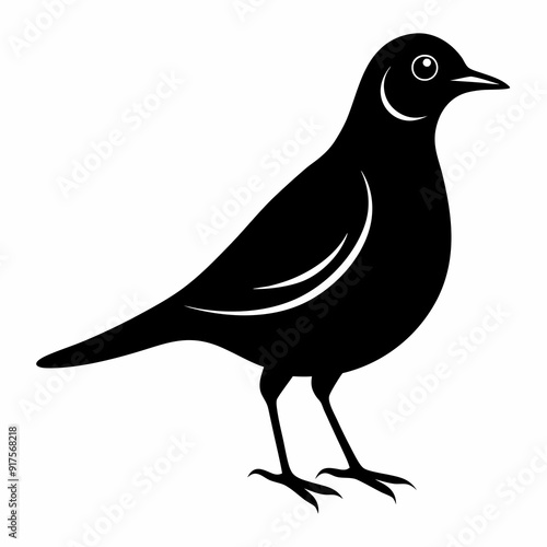 lark isolated on white background, lark vector illustration, bird on a branch vector art, lark silhouette, bird vector icon, Ducks on a branch line art, eps
