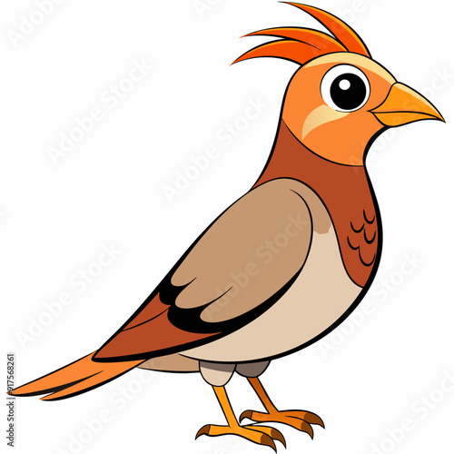 lark isolated on white background, lark vector illustration, bird on a branch vector art, lark silhouette, bird vector icon, Ducks on a branch line art, eps
