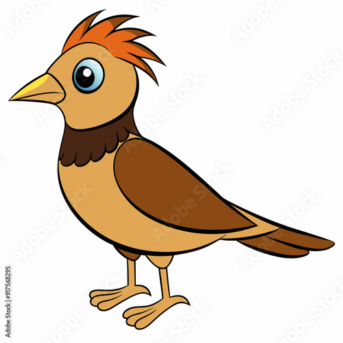 lark isolated on white background, lark vector illustration, bird on a branch vector art, lark silhouette, bird vector icon, Ducks on a branch line art, eps

