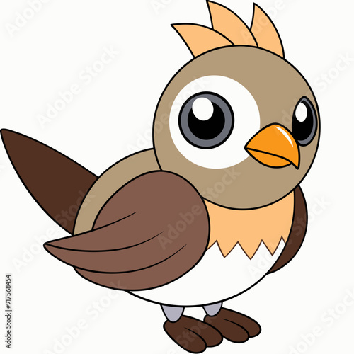 lark isolated on white background, lark vector illustration, bird on a branch vector art, lark silhouette, bird vector icon, Ducks on a branch line art, eps
