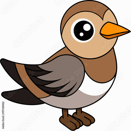 lark isolated on white background, lark vector illustration, bird on a branch vector art, lark silhouette, bird vector icon, Ducks on a branch line art, eps
