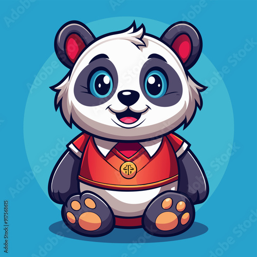 cute panda in various costumes