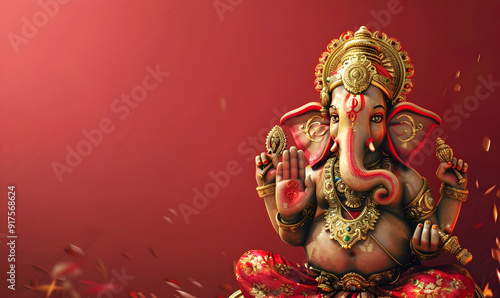 Ganesh Chaturthi copy space background